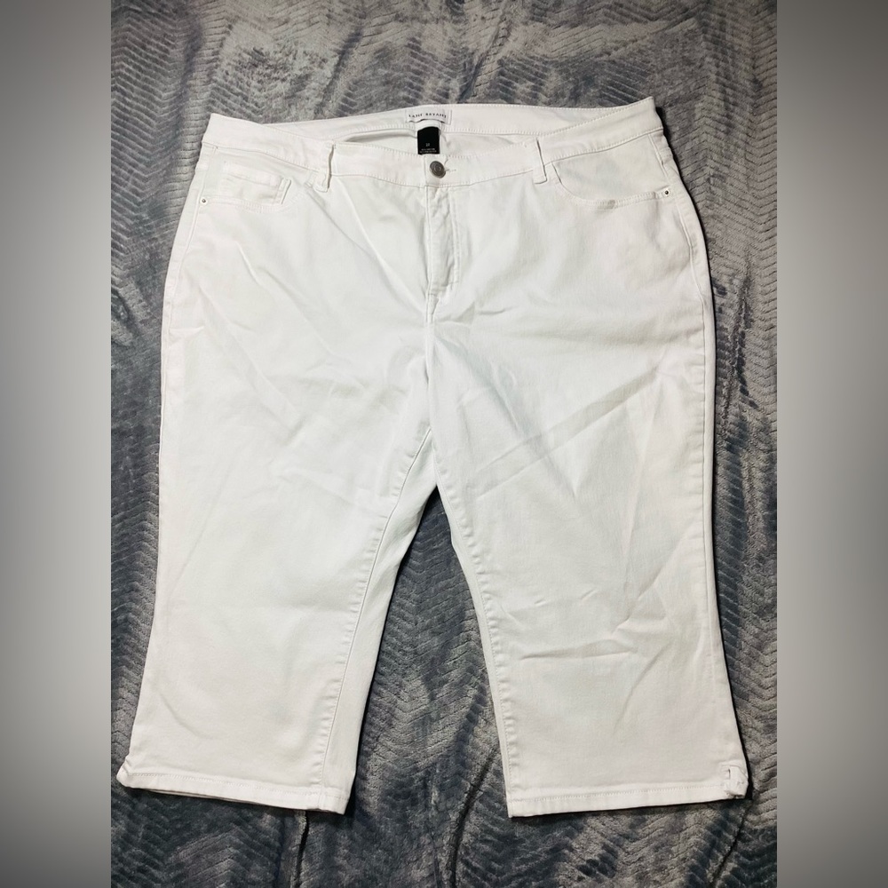Lane Bryant White Crop Jeans 22